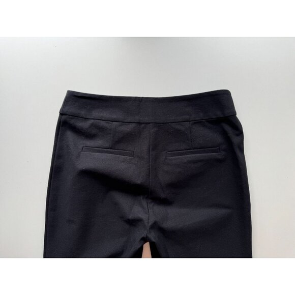 DEREK LAM 10 CROSBY Lucia Black Bi-Stretch Twill Flared Front Slit Pants, Size 8 - Picture 10 of 14
